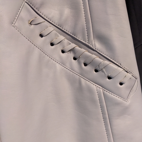 NWOT EAST ADELINE Faux Leather Grey Jacket Size 2X - Picture 3 of 10